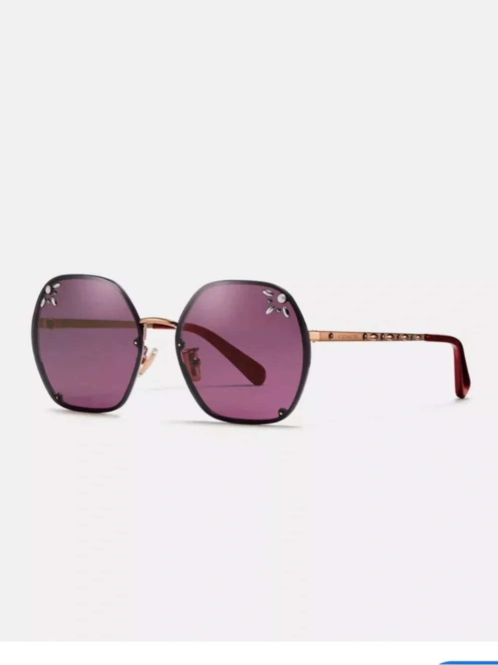 Coach Prairie Rivets Hexagon Sunglasses